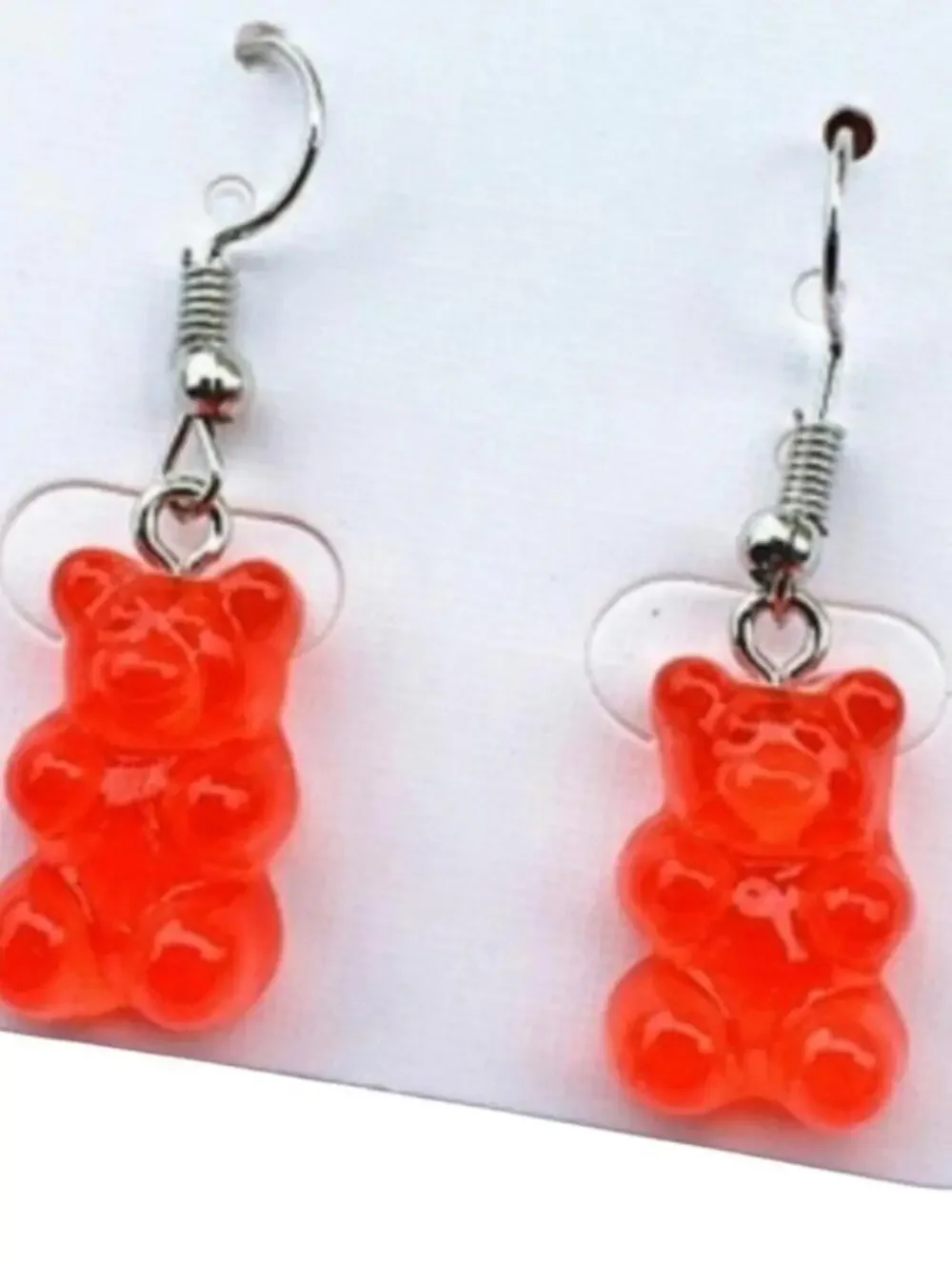 Sugar Rush Red Faux Gummy Bear Earrings